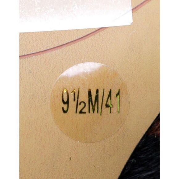 1. STATE BLACK BROWN CALF FUR ANIMAL PRINT MID HEEL POINTED TOE PUMP SHOES 9.5 M - Picture 10 of 14